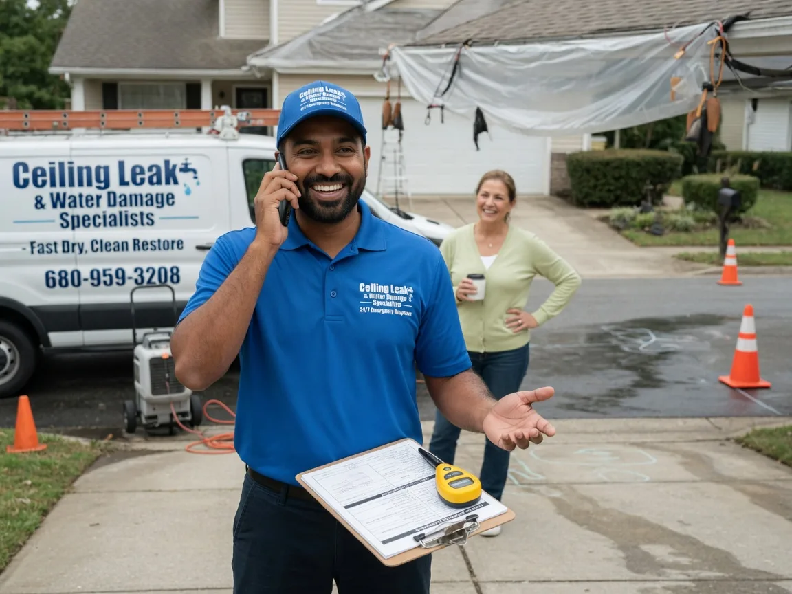 Ceiling Leak Cleanup Ridgeway, IA FAQs